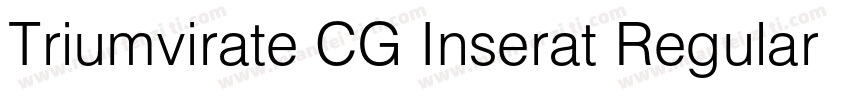 Triumvirate CG Inserat Regular字体转换